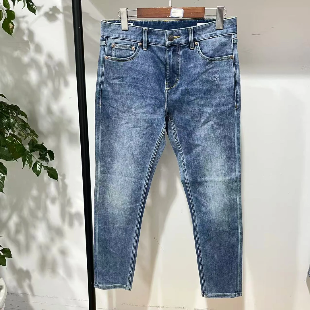 G-6【瑕疵款！】潮牌夏季情侣款小直筒百搭水洗牛仔裤  60011