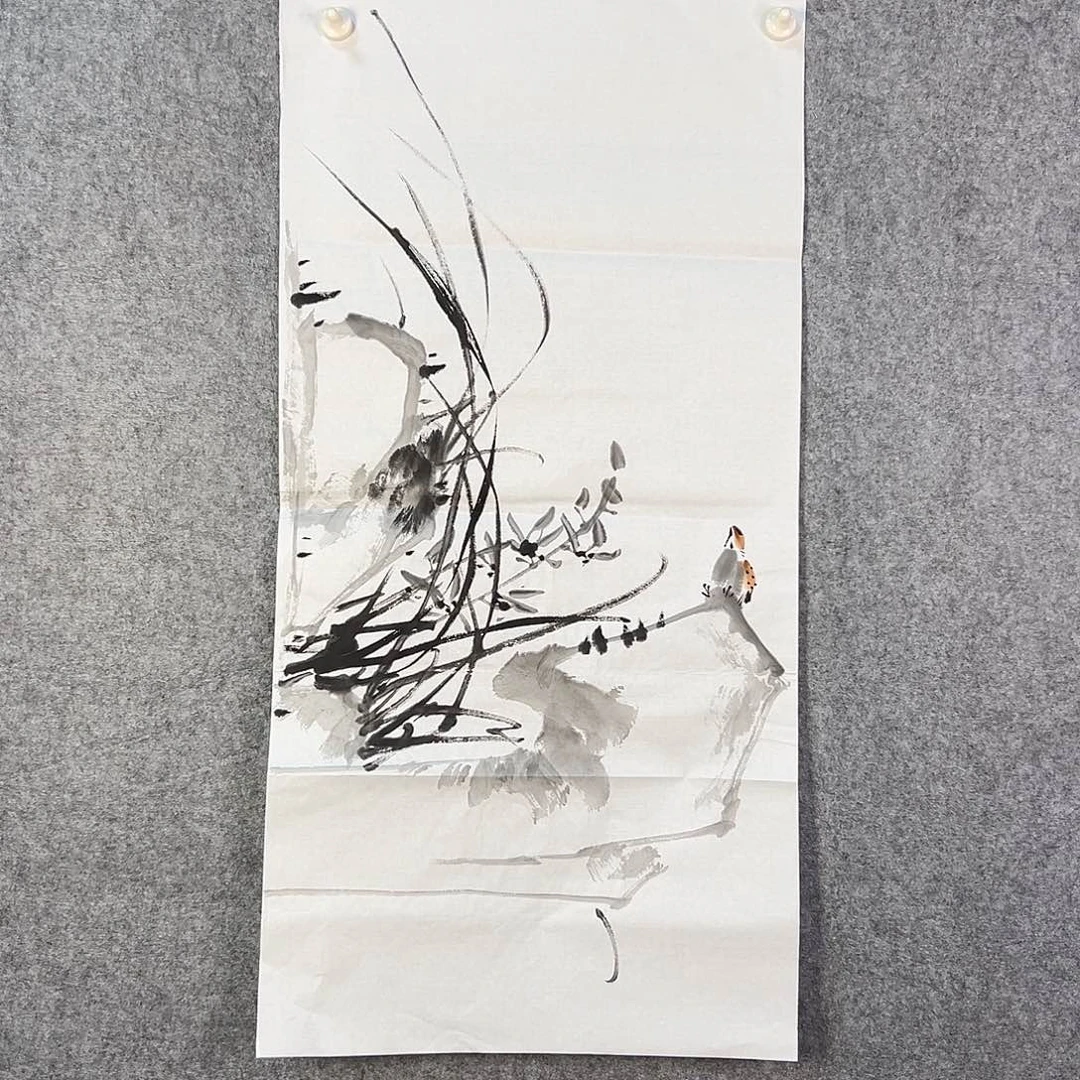 国画235 花鸟在此鸣叫的声此起彼伏中也