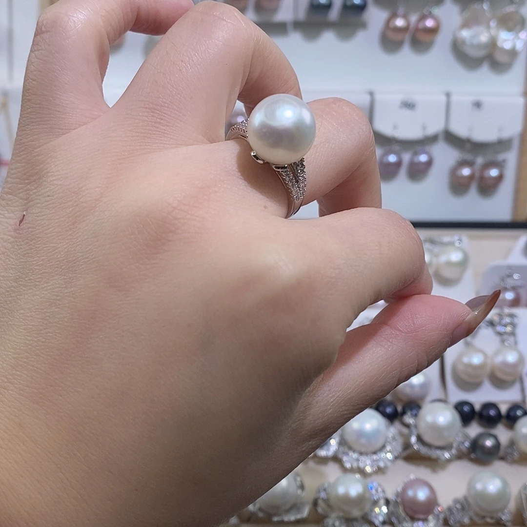 淡水珍珠戒指未镶嵌w12.3