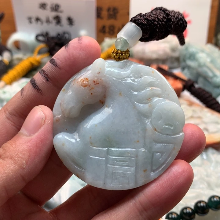 翡翠未镶嵌颈饰保真天然a货翡翠