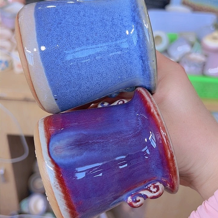 红陶陶瓷花盆当场满12包邮