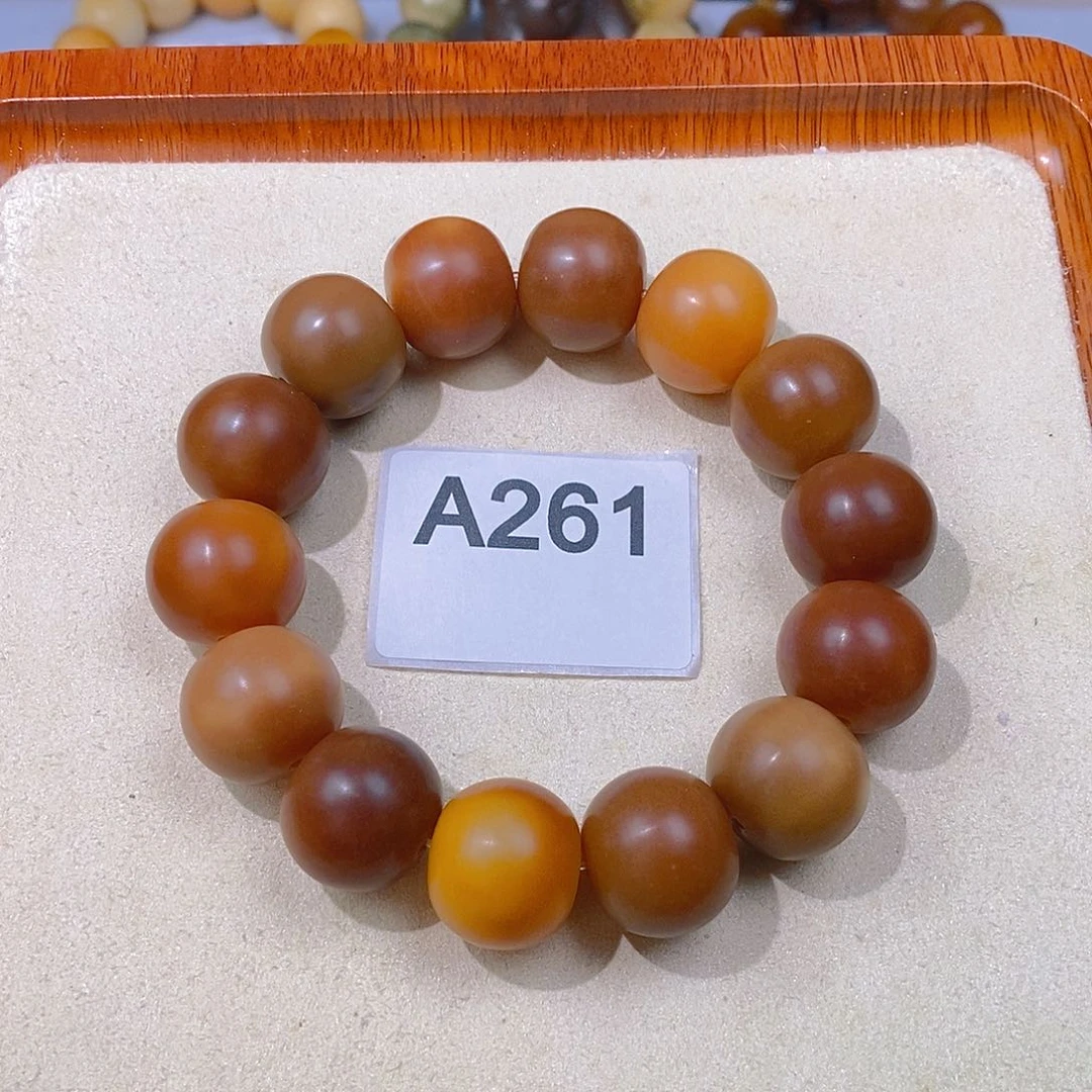 菩提根/象牙果手串干磨苹果珠19mm（微瑕）