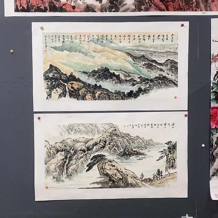 国画月潘手绘作品50.100