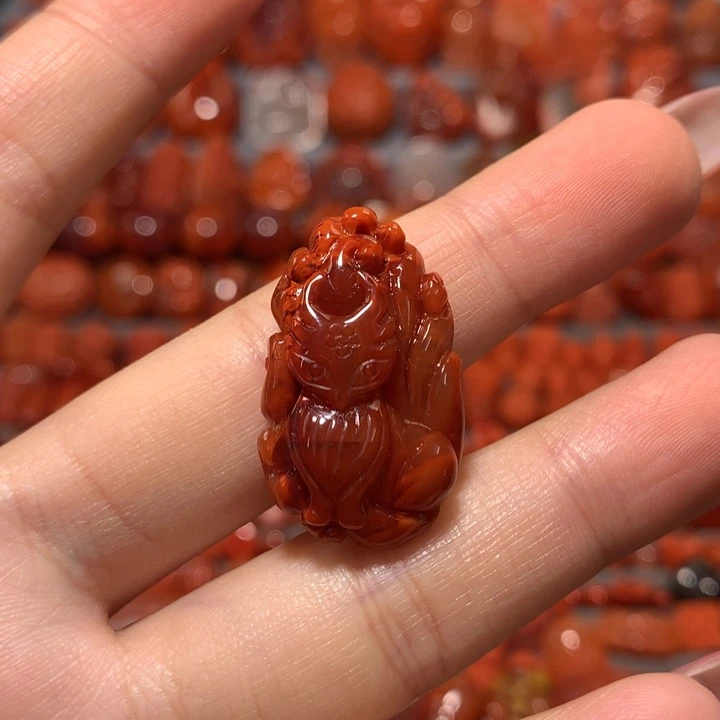 【闪购商品】未镶嵌狐狸南红玛瑙