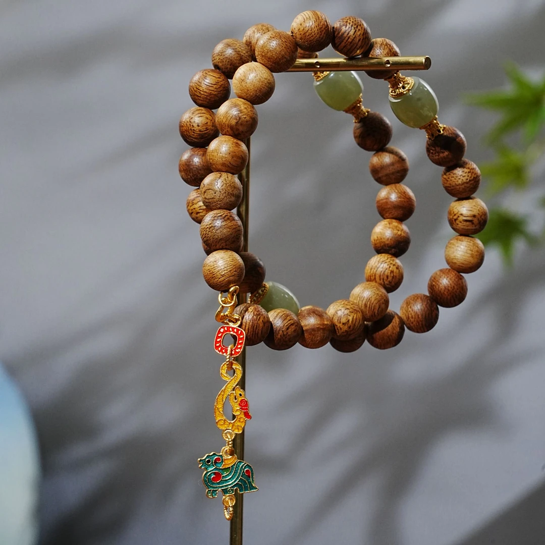 越南芽庄黄奇楠DIY沉香念珠 0.91cm 13.32g 250723029 B B