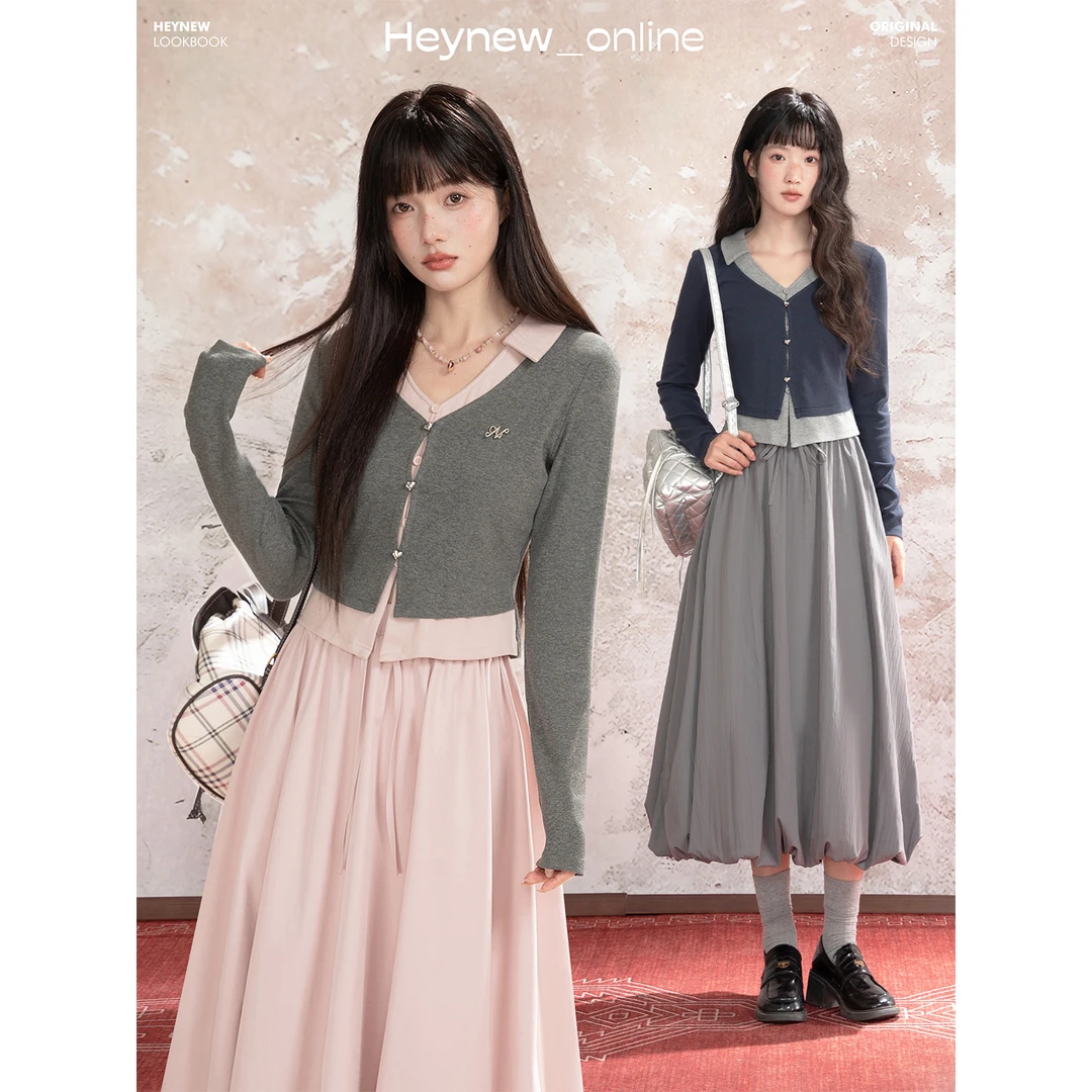 【HEYNEW黑妞】韩系云朵少女套装5Q189