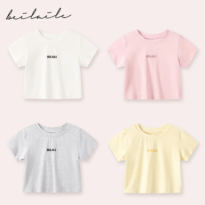 【莫代尔短袖T恤 小乐妈咪】婴儿装男女童T恤休闲宝宝长袖打底衫C28