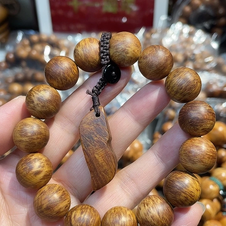 柏木（崖柏）手串/手链15黑金骨料蚂蚁腿