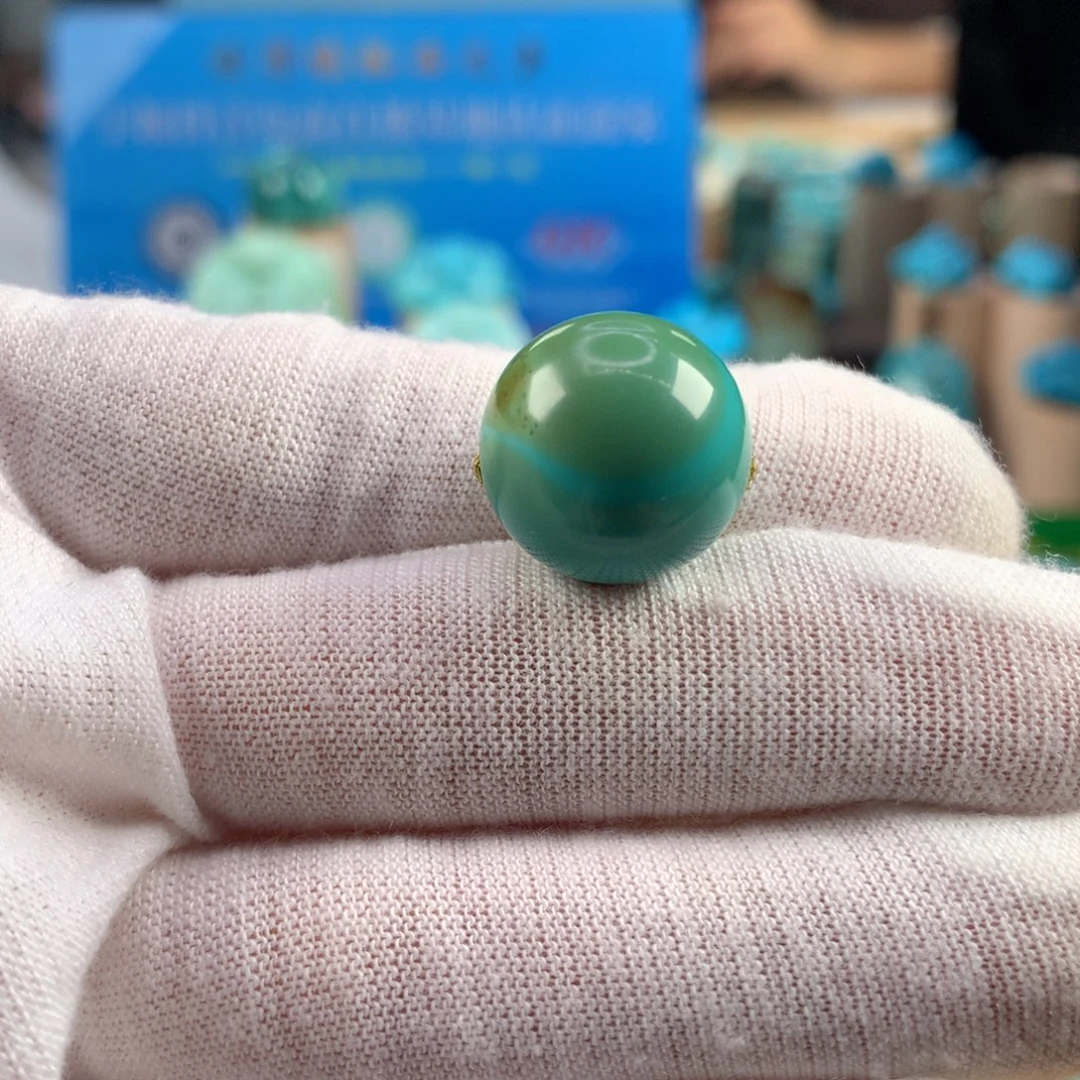 绿松石未镶嵌珠宝奇石16.3mm