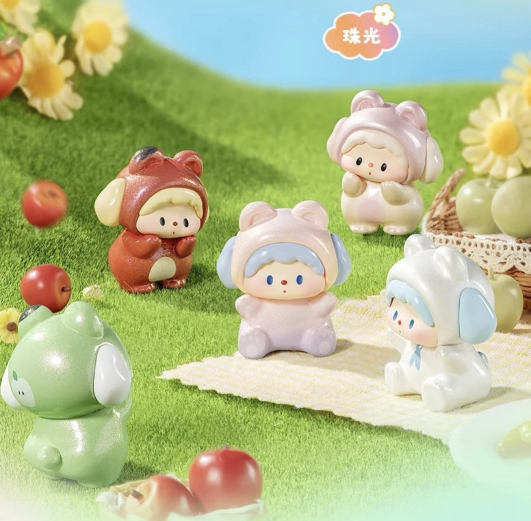 【拆盒】噜噜狗小熊派对2.0春日野餐萌粒盲盒二代