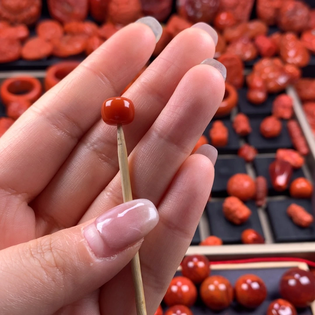 【闪购商品】南红玛瑙未镶嵌老型单珠9.5mm八*T