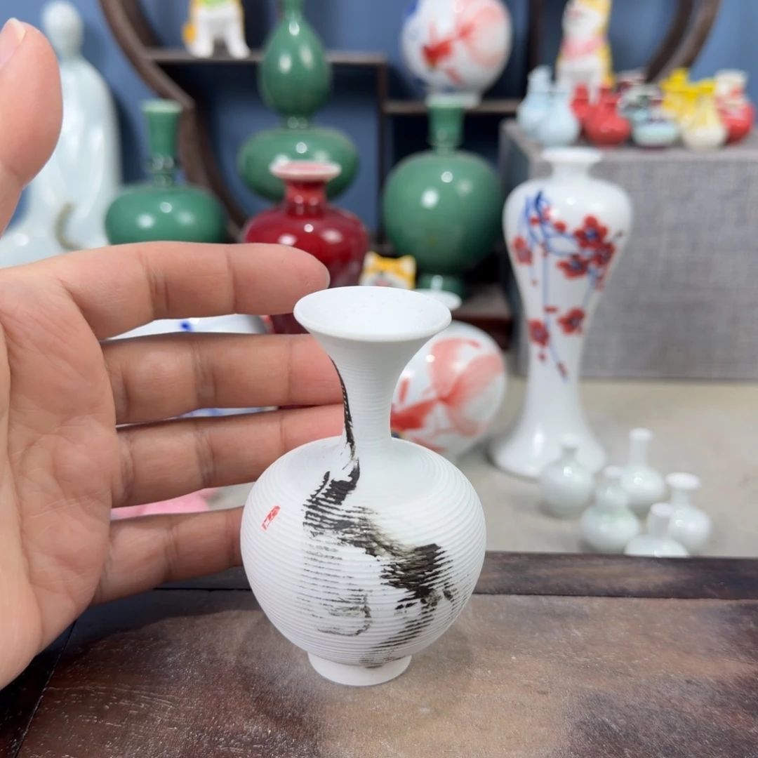 陶瓷手工小花器摆件