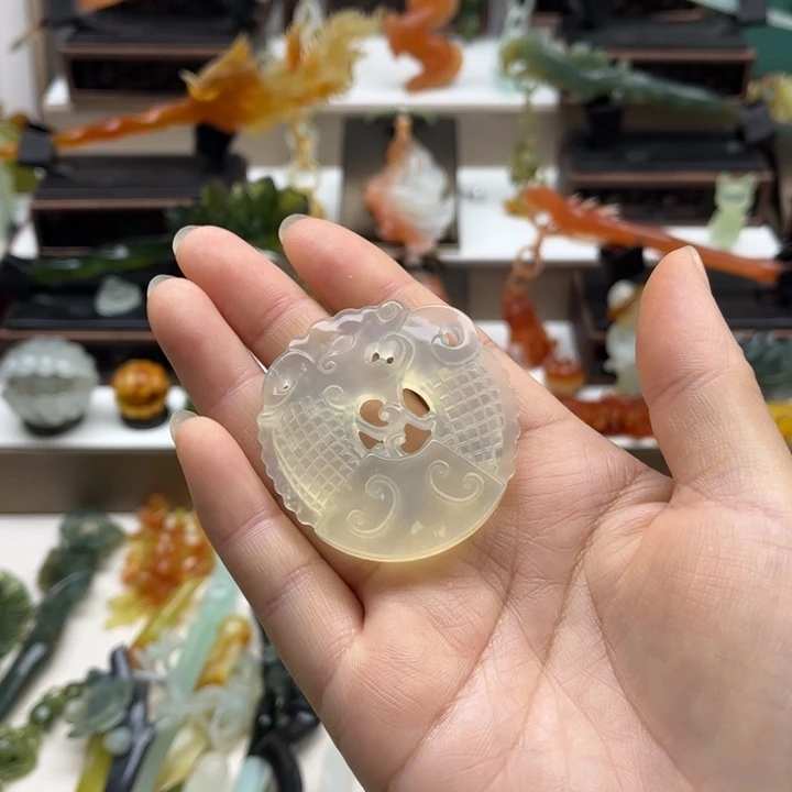 蛇纹石玉未镶嵌岫玉发簪