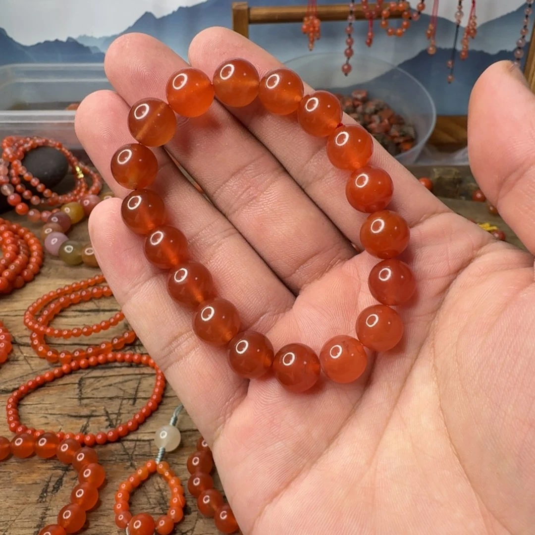 南红玛瑙单圈未镶嵌卡10微瑕6