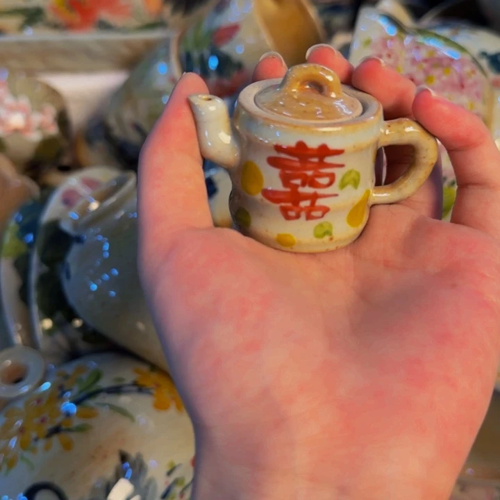 瓷片手工手绘细微不一样