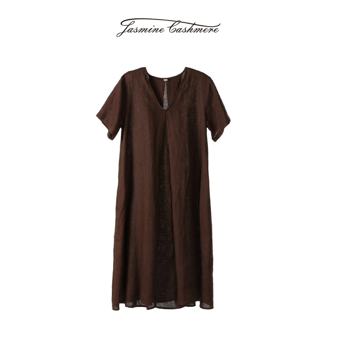 Jasmine【漫步马德里】亚麻法式连衣裙 XY-9141