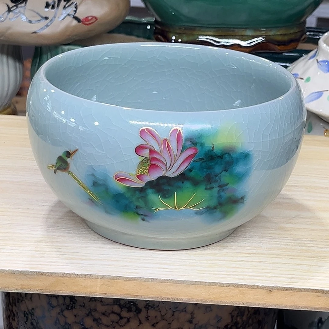 陶瓷绿植多肉微瑕花盆口径18*12无孔