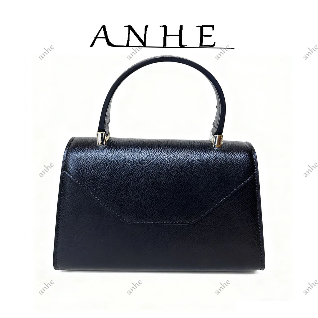 安合甄选-高定真皮包-22cm-550085- 莱-黑