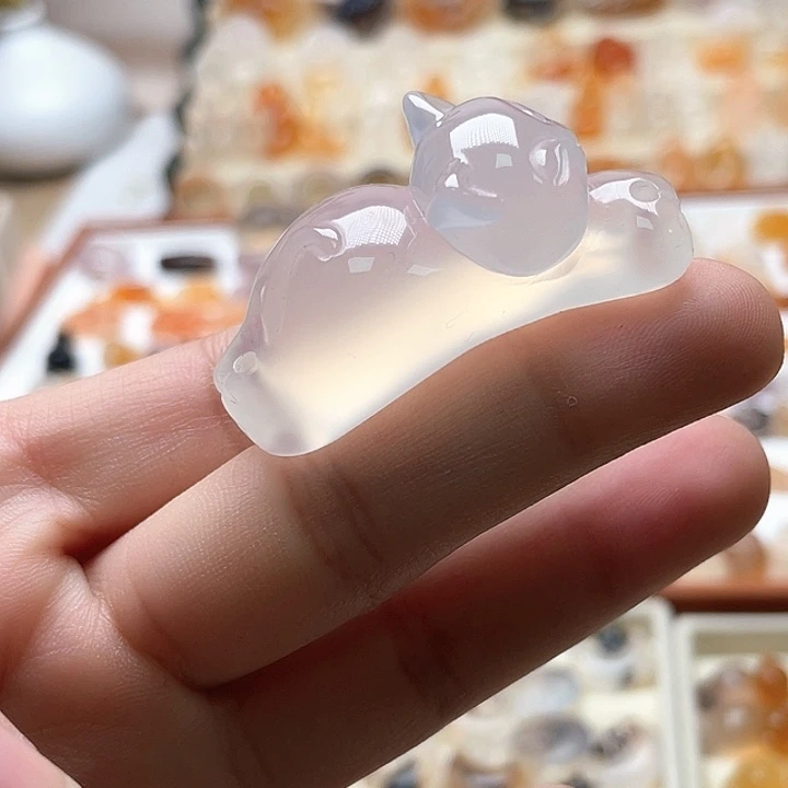 玛瑙/玉髓未镶嵌玛瑙卡45趴趴猫