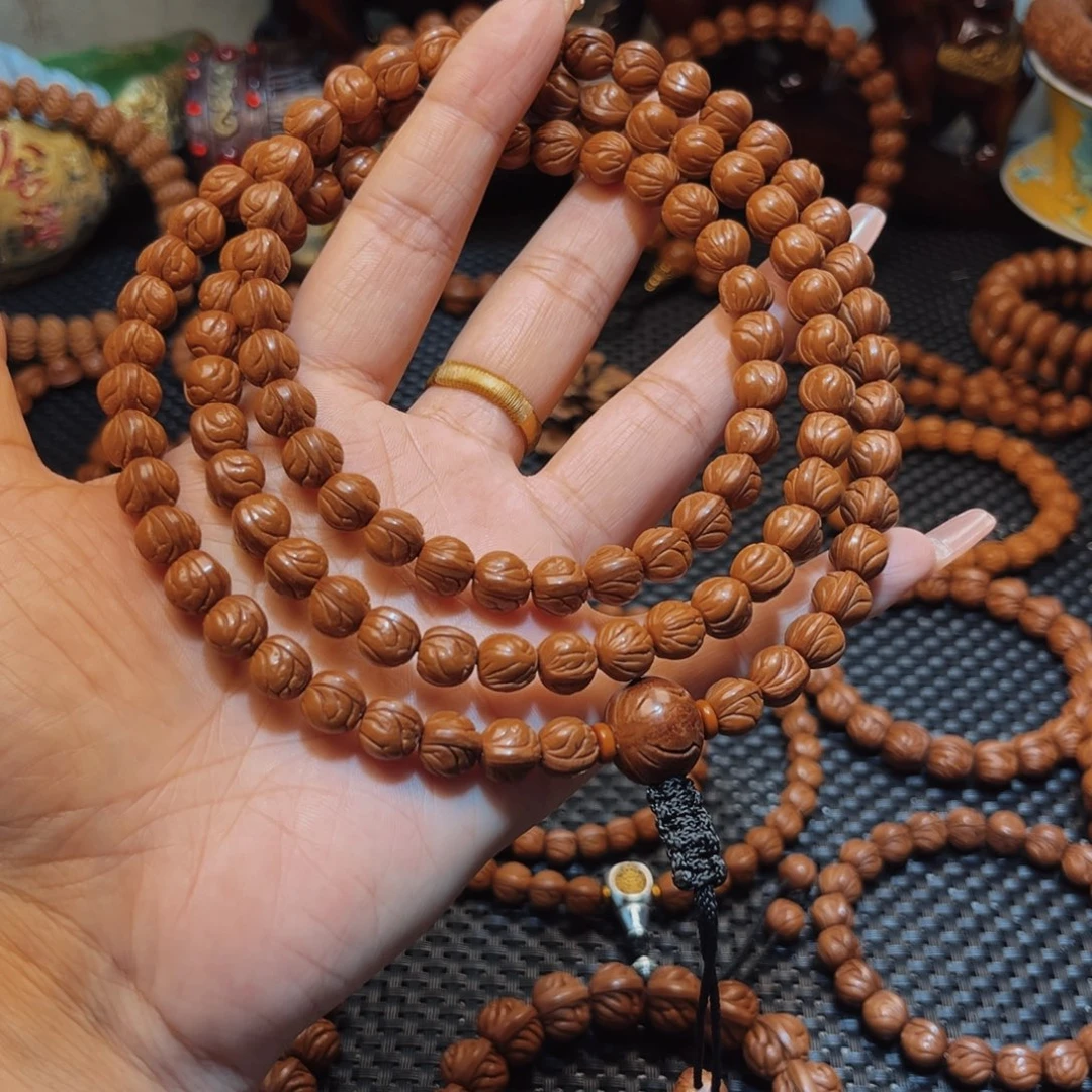 L***L手串桃核0.95顶级九五至尊108脖挂