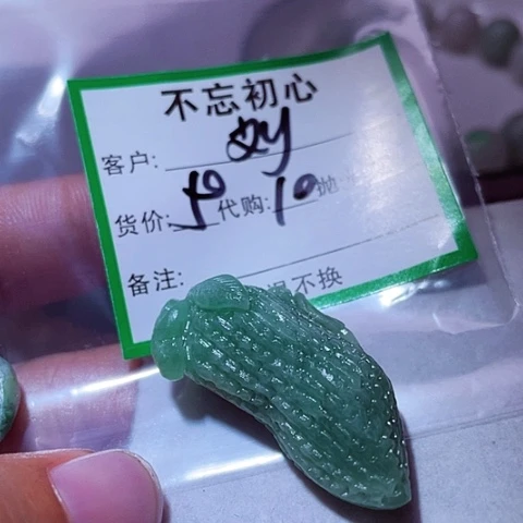刘***全翡翠未镶嵌颈饰缅甸