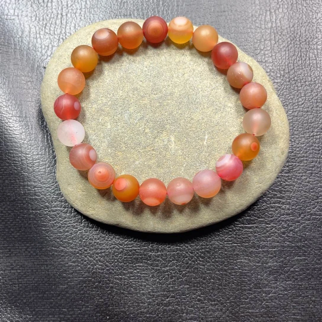 南红玛瑙未镶嵌手串糖果天眼单圈