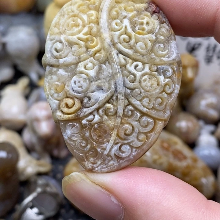 硅化珊瑚（珊瑚玉）未镶嵌颈饰