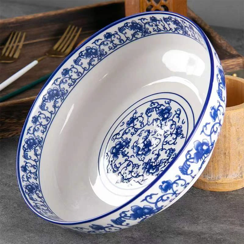 青花瓷9英寸汤碗一个 破损免费补发