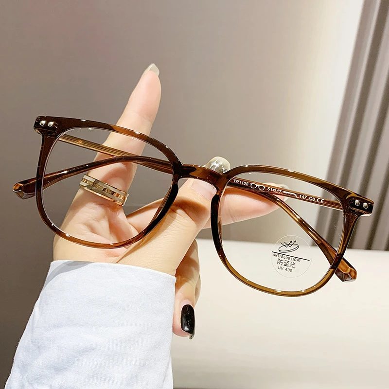 新款个性防蓝光平光镜 男女款时尚网红素颜文艺近视眼镜框  1106