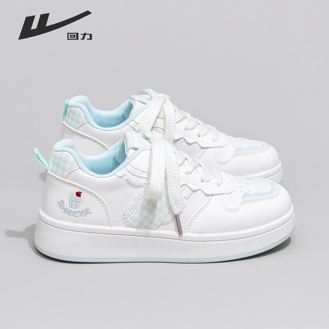 回力2025冬季加绒小白鞋小众百搭明星同款女款鞋美式低帮厚底板鞋