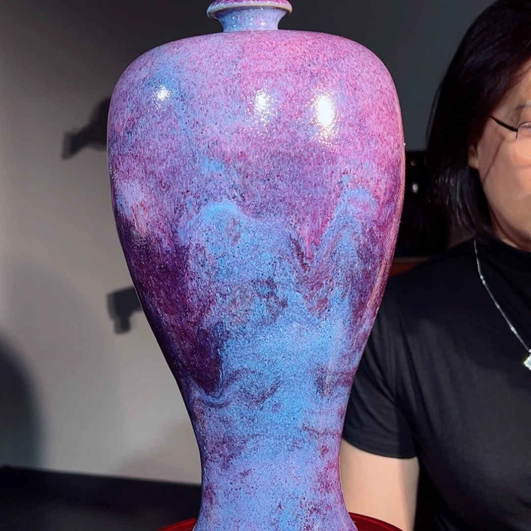 琉****…传统钧瓷工艺手工梅瓶