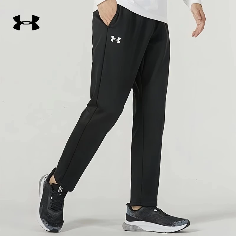 安德玛男款加绒卫裤秋冬新款宽松直筒运动裤户外透气舒适弹力长裤