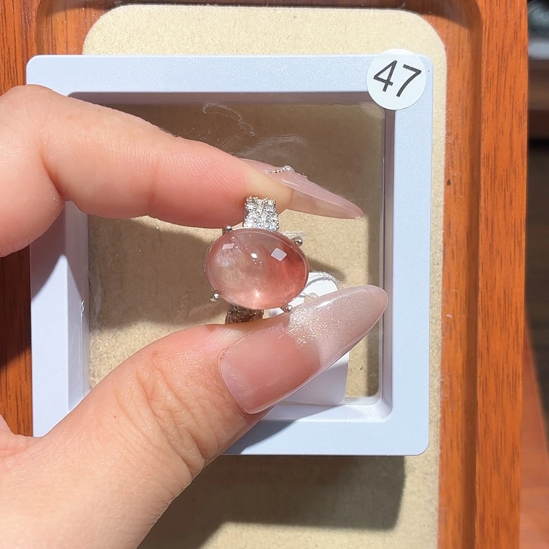 ****漫水晶戒指银S925镶嵌