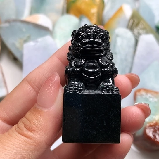 福***品未镶嵌挂件翡翠印章