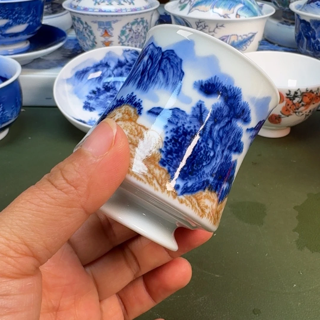 陶景德镇纯手绘茶具圆圆213