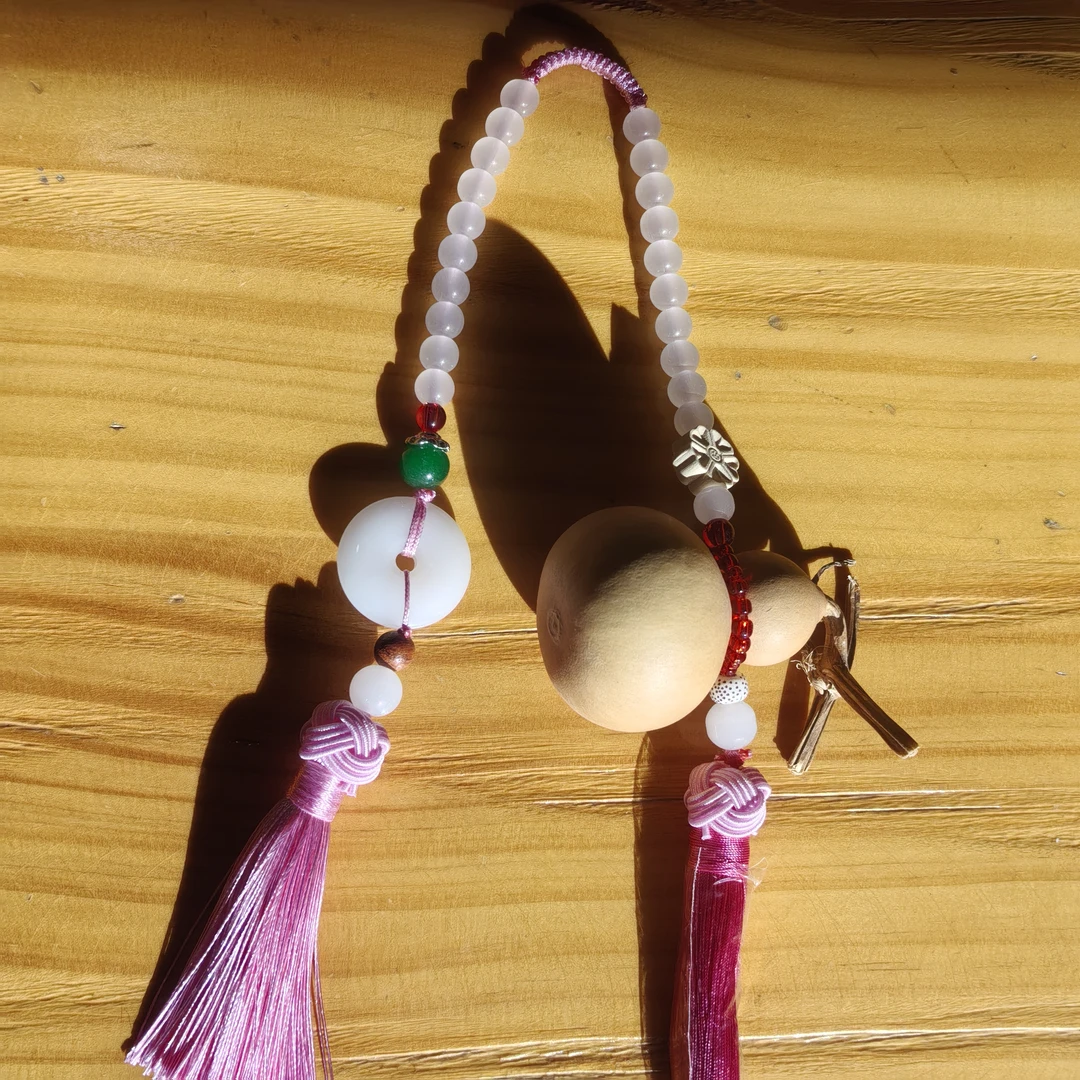 平安扣流苏葫芦车挂