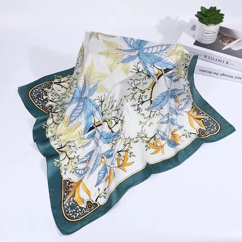 【翠叶繁枝】70新款方巾尺寸女丝巾AS1096