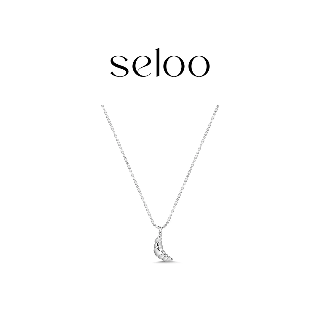 铜项链  【甜甜】Seloo【间珠抽拉牛角包项链】时尚百搭项链SE410X334