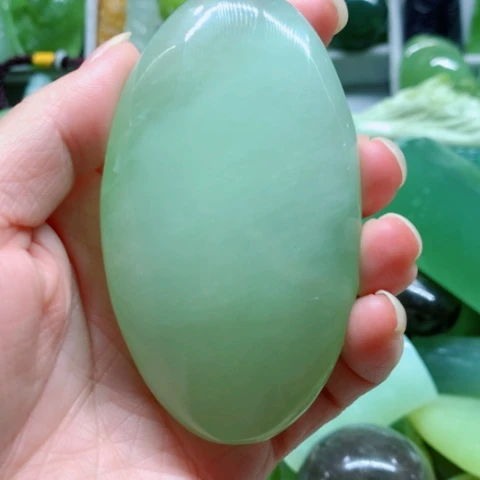 未镶嵌蛇纹石玉手把件