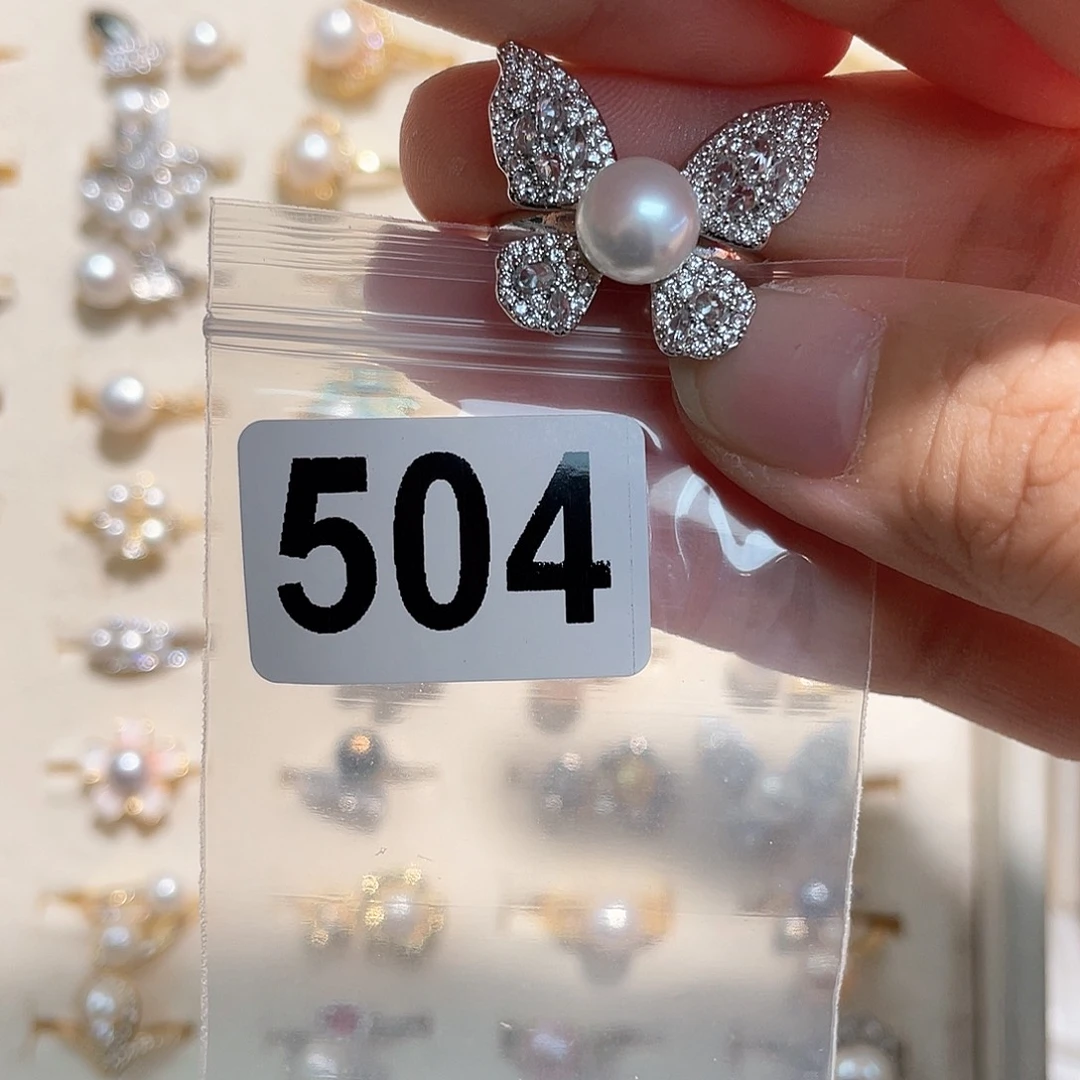 合金淡水珍珠耳饰