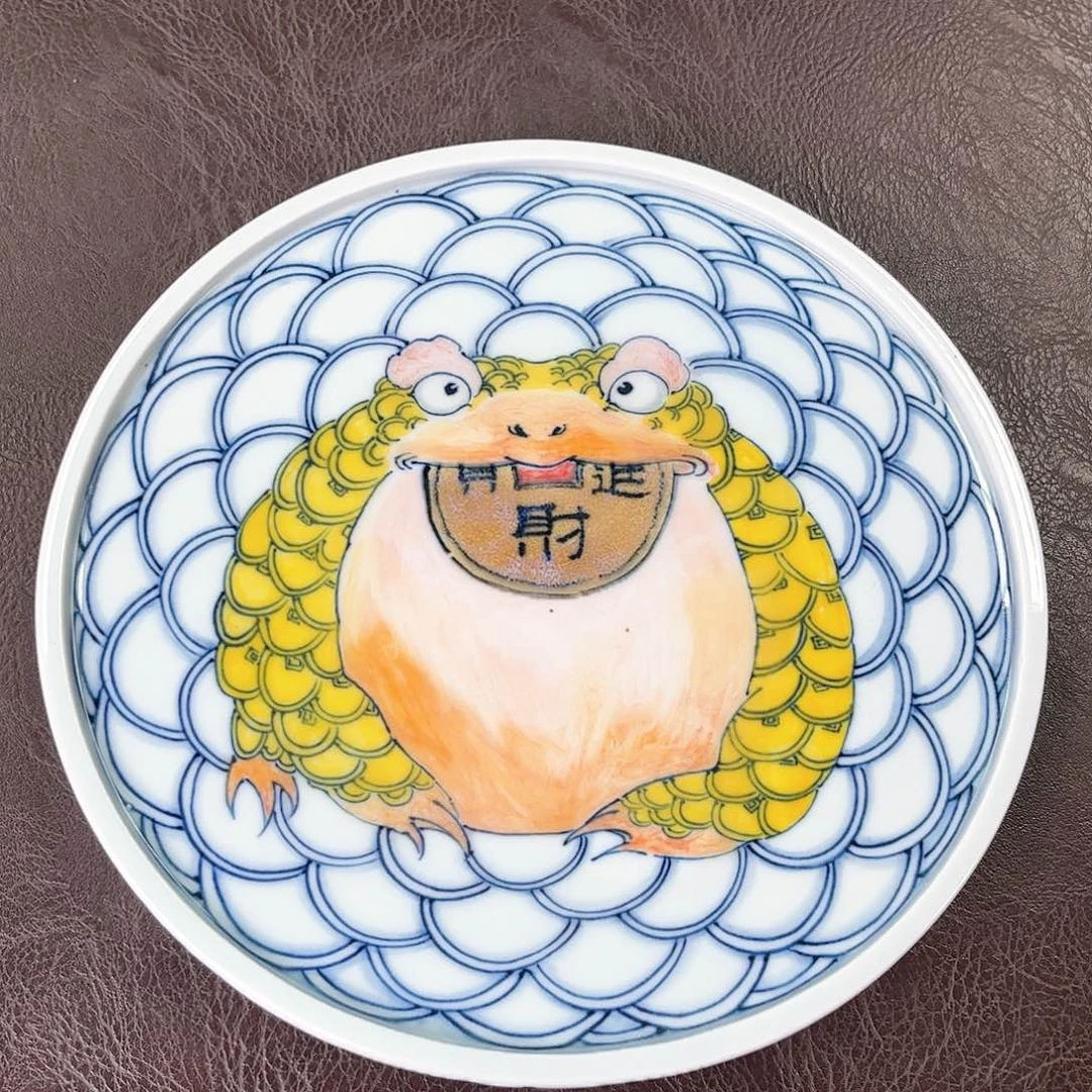 杯手绘高温瓷器瑕疵