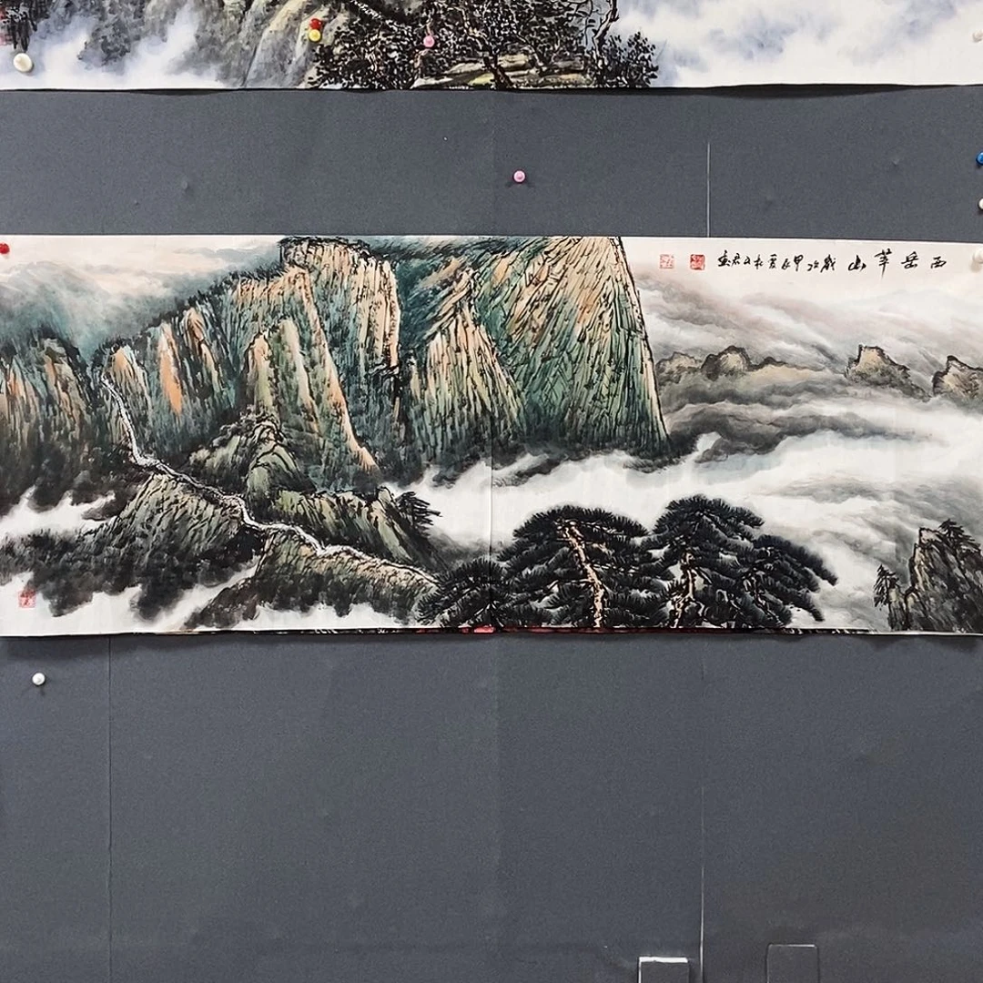 国画龙**框杜文君70.180手绘画心