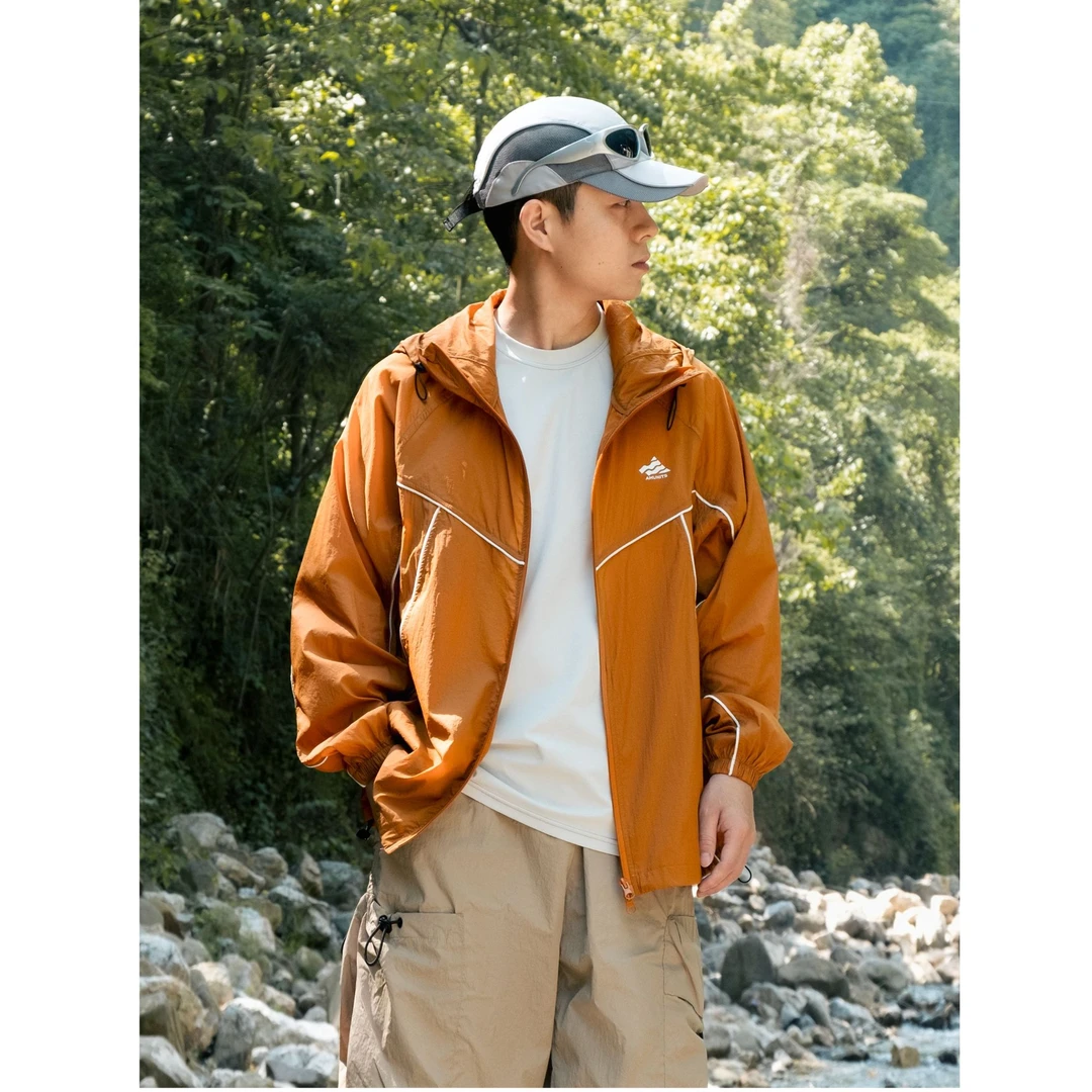 夏季轻薄速干防晒衣 连帽宽松休闲薄外套 男女同款防晒夹克