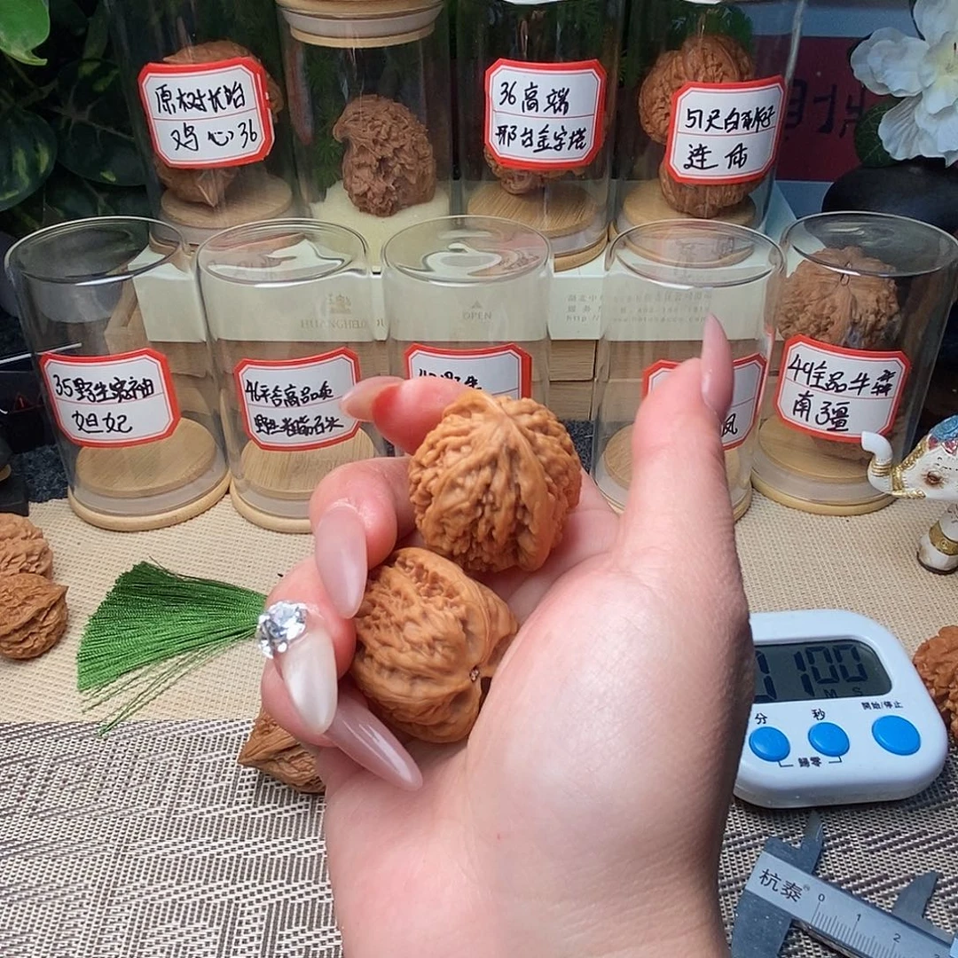 给***糕文玩核桃把件九龙……