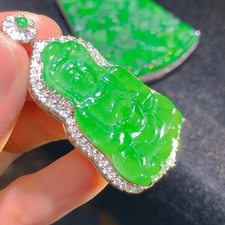 【闪购商品】翡翠颈饰银S925镶嵌翡翠翡翠