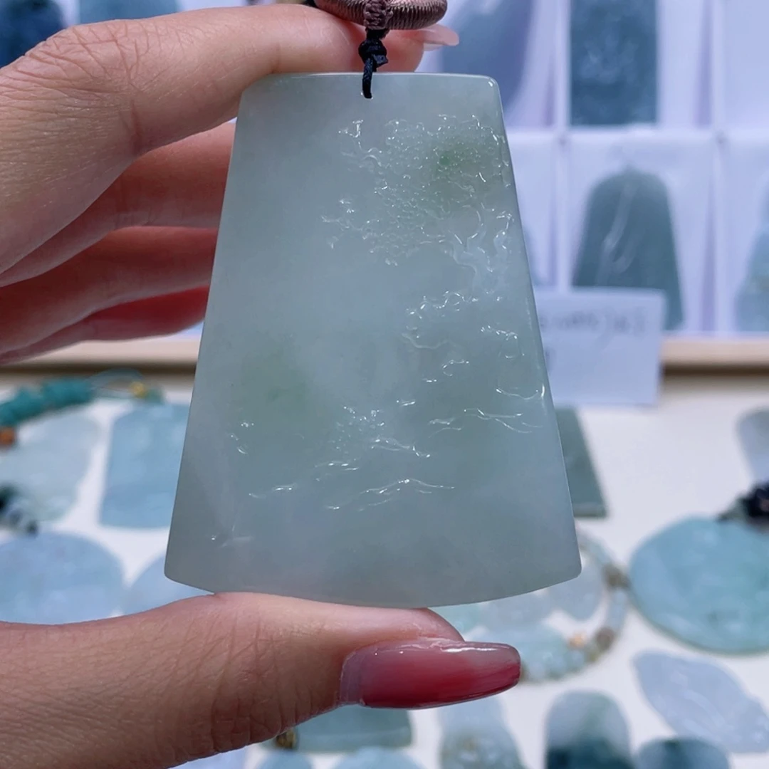 翡翠颈饰未镶嵌缅甸A货翡翠未镶嵌