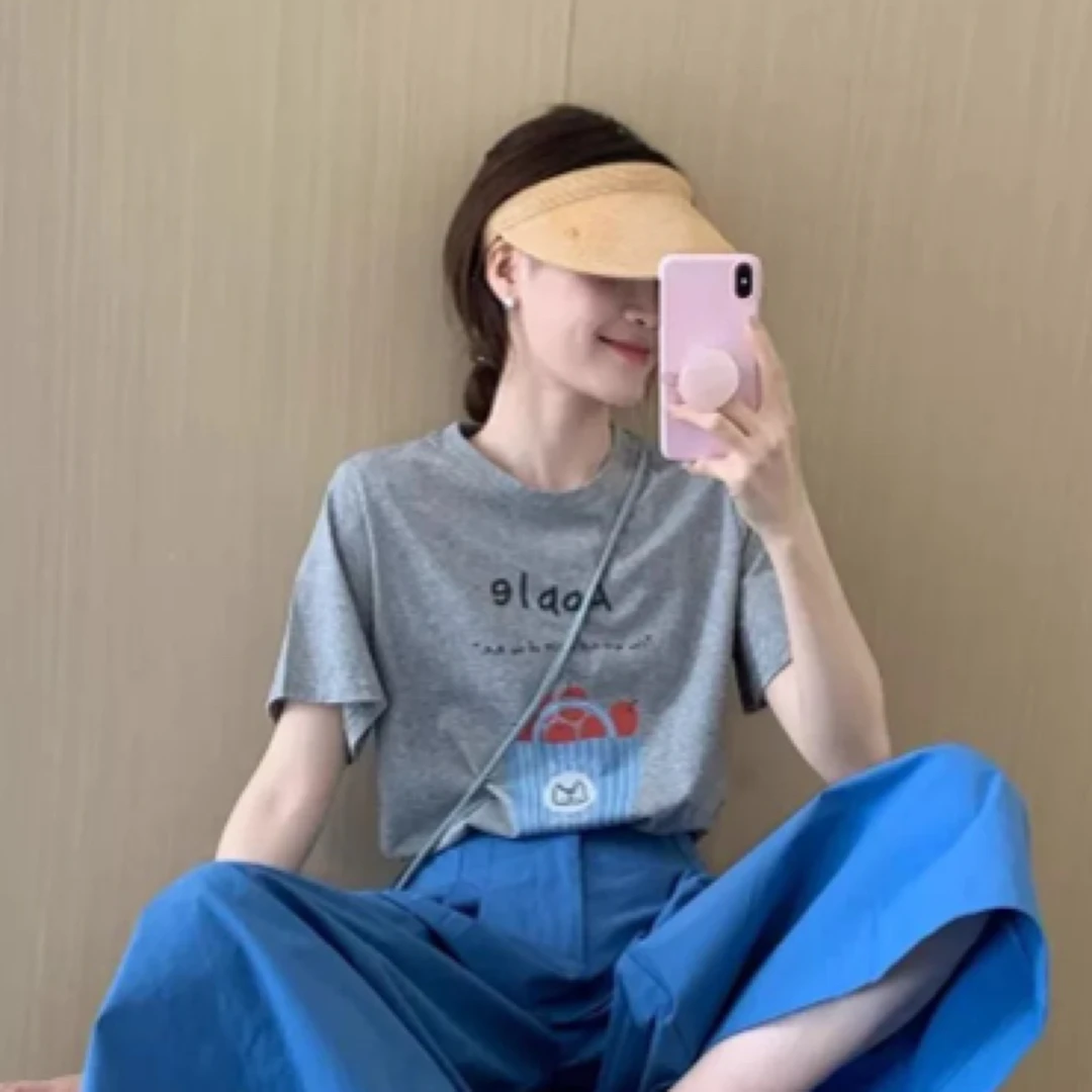 -ARRLMORRE品牌【苹果】超好穿轻薄冰凉雪花棉宽松T恤