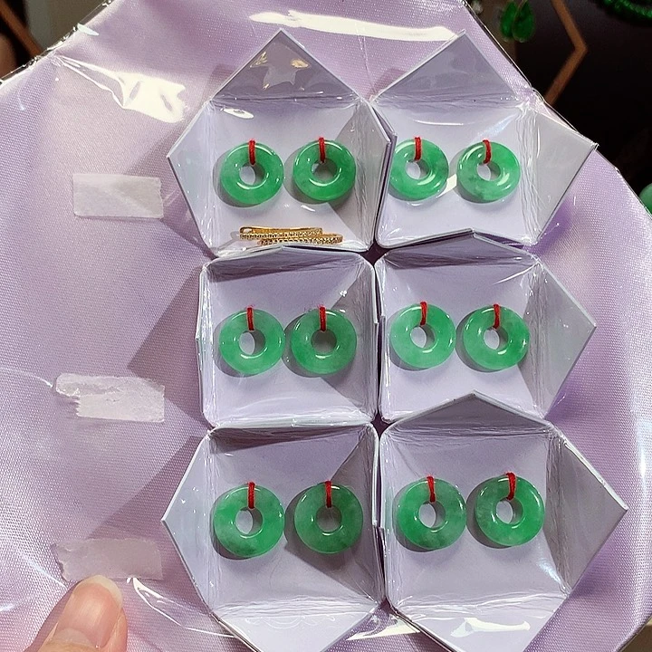 翡翠银S925镀金镶嵌耳饰多样性发货其一