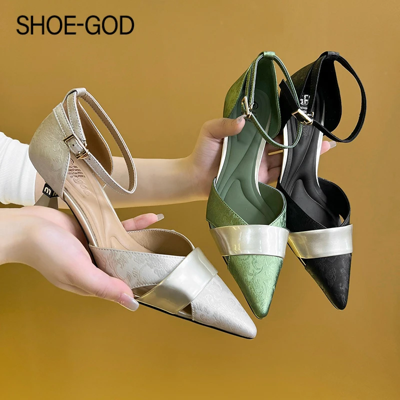 牛皮5厘米 2024时尚包头凉鞋设计感FSL020