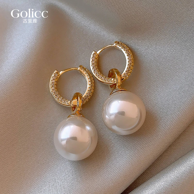 合金耳饰 贝珠耳环女高级感耳坠2025年新款爆款小众设计气质轻奢